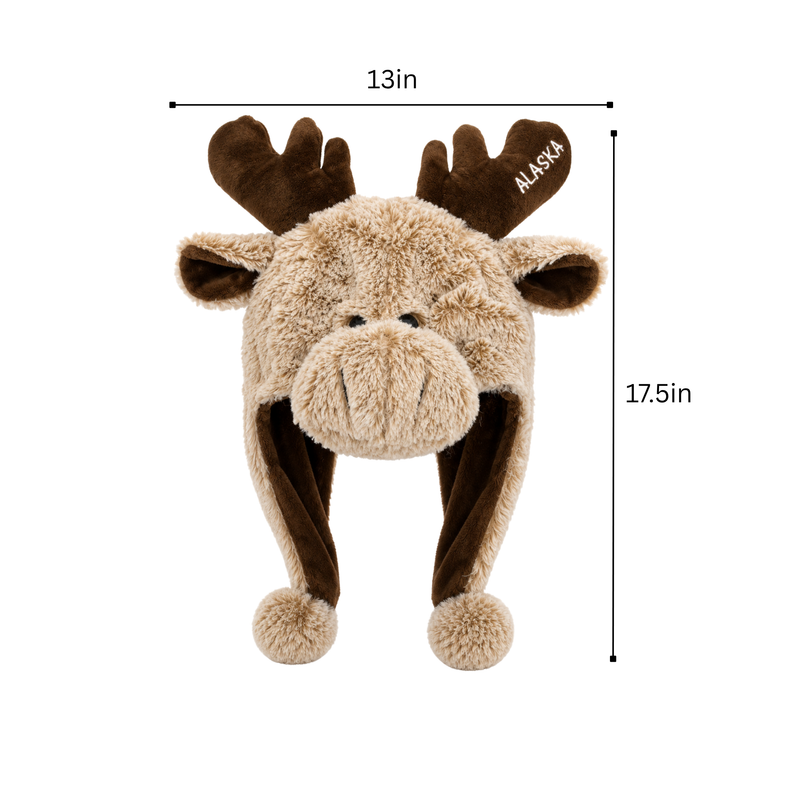 Alaska Moose Plush Hat