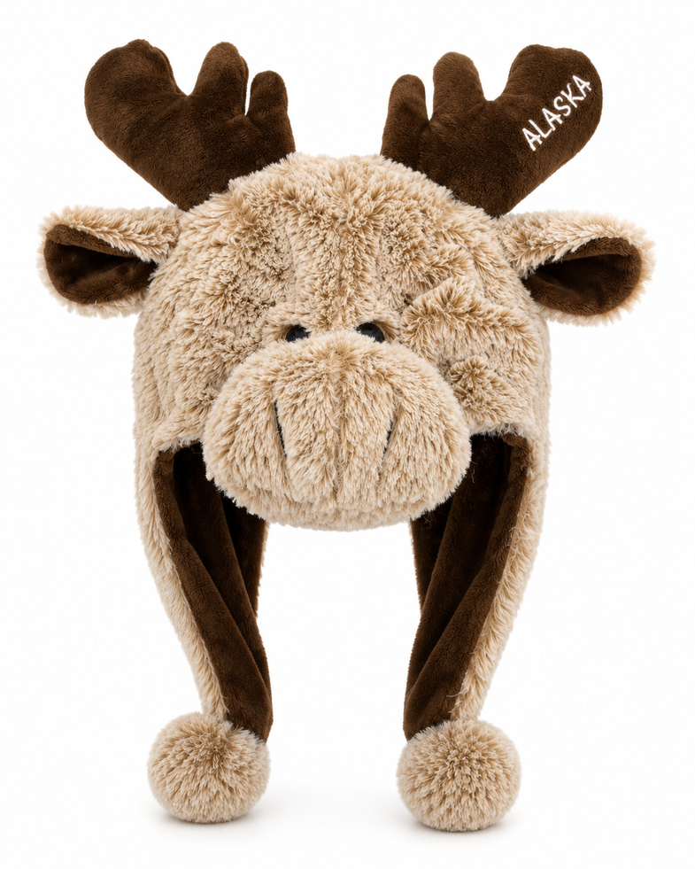 Alaska Moose Plush Hat