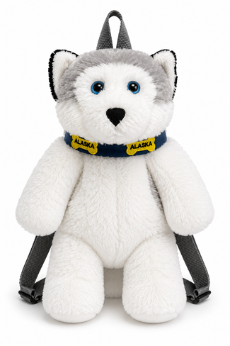 Alaska Husky Plush Backpack
