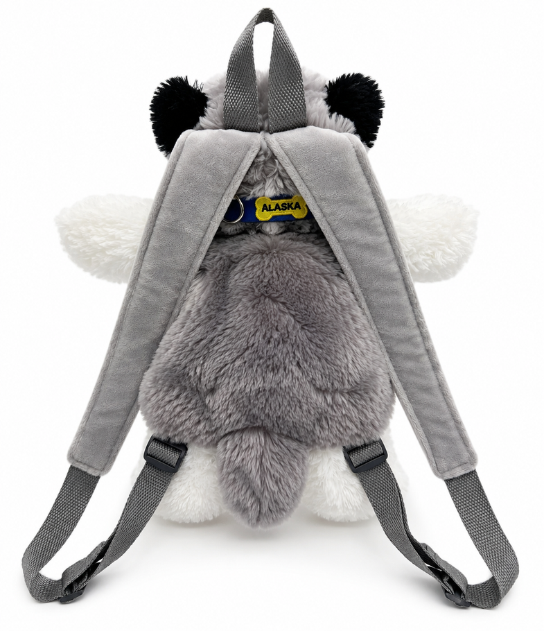 Alaska Husky Plush Backpack