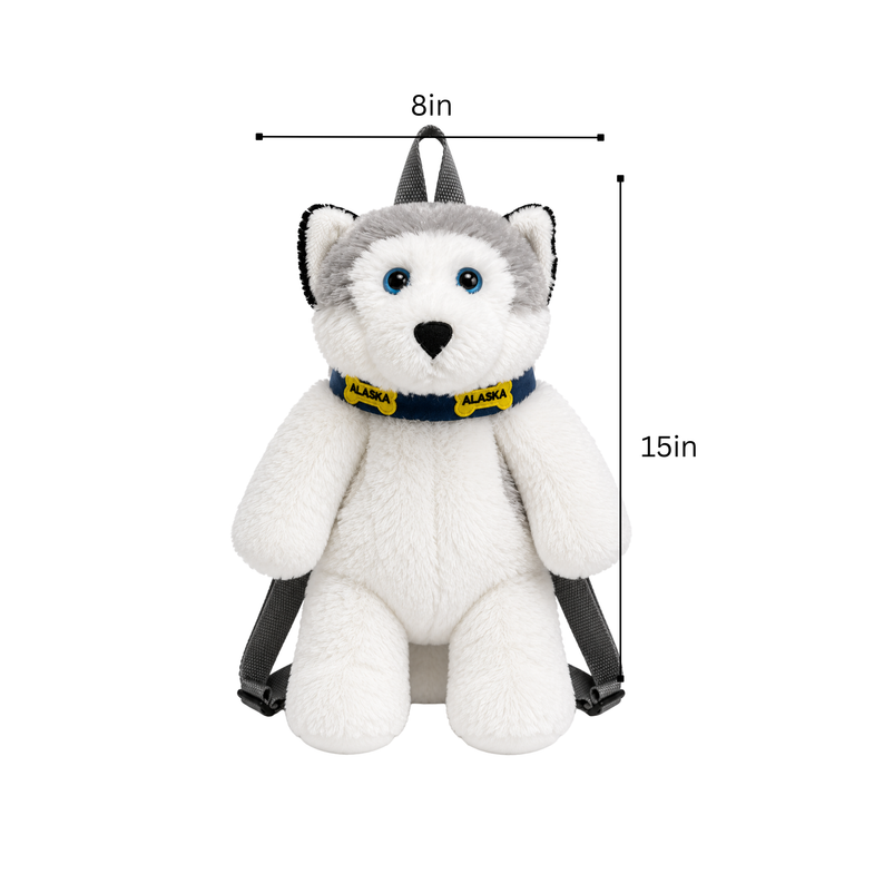 Alaska Husky Plush Backpack