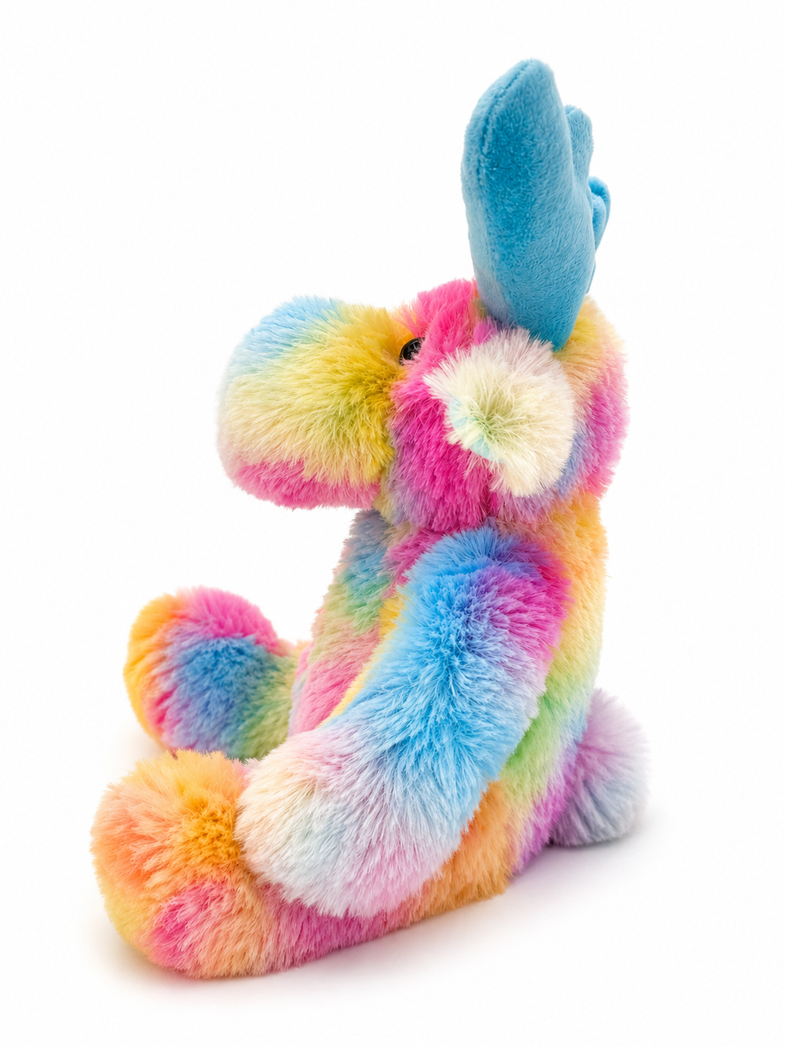 Alaska Rainbow Tie Dye Moose Plush