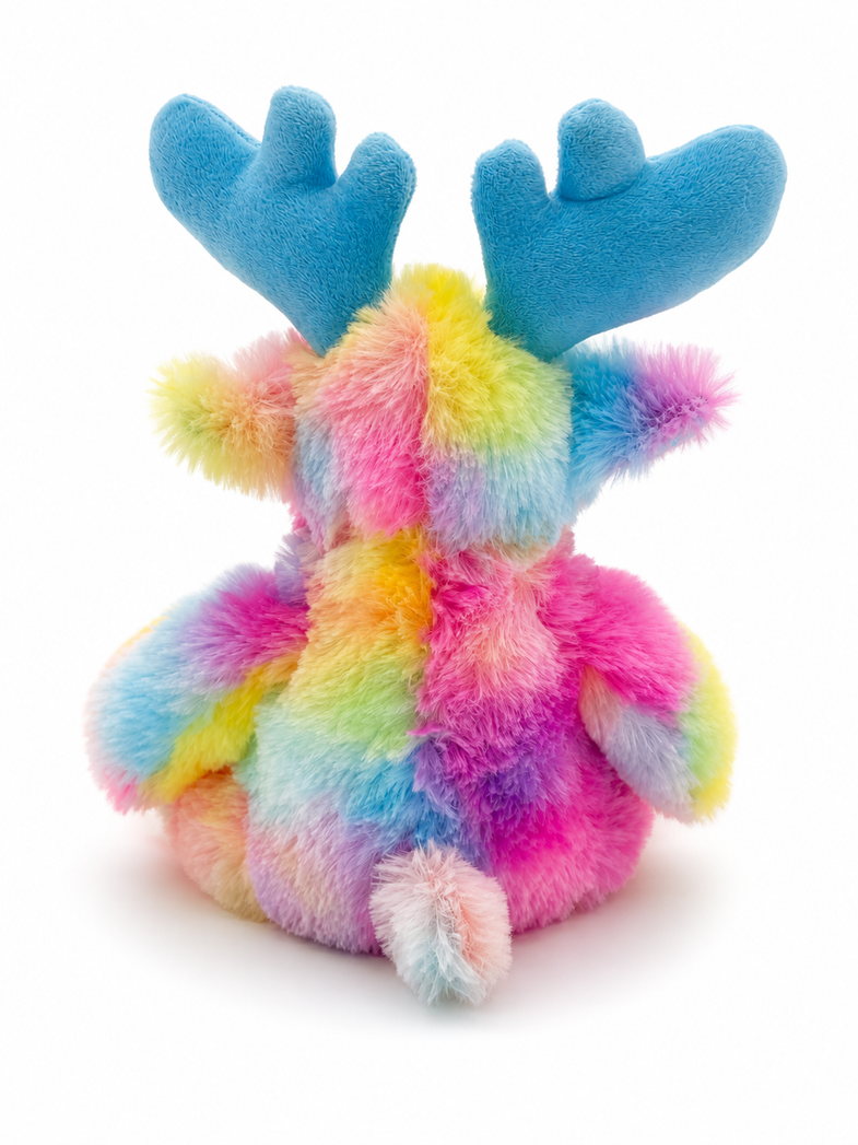 Alaska Rainbow Tie Dye Moose Plush