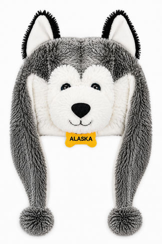 Alaska Husky Plush Hat