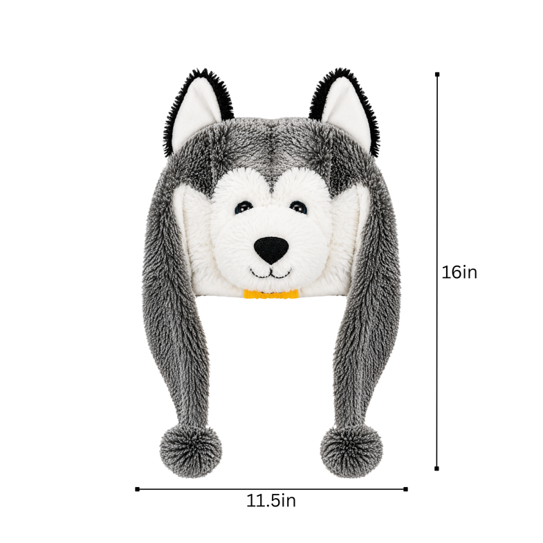 Alaska Husky Plush Hat