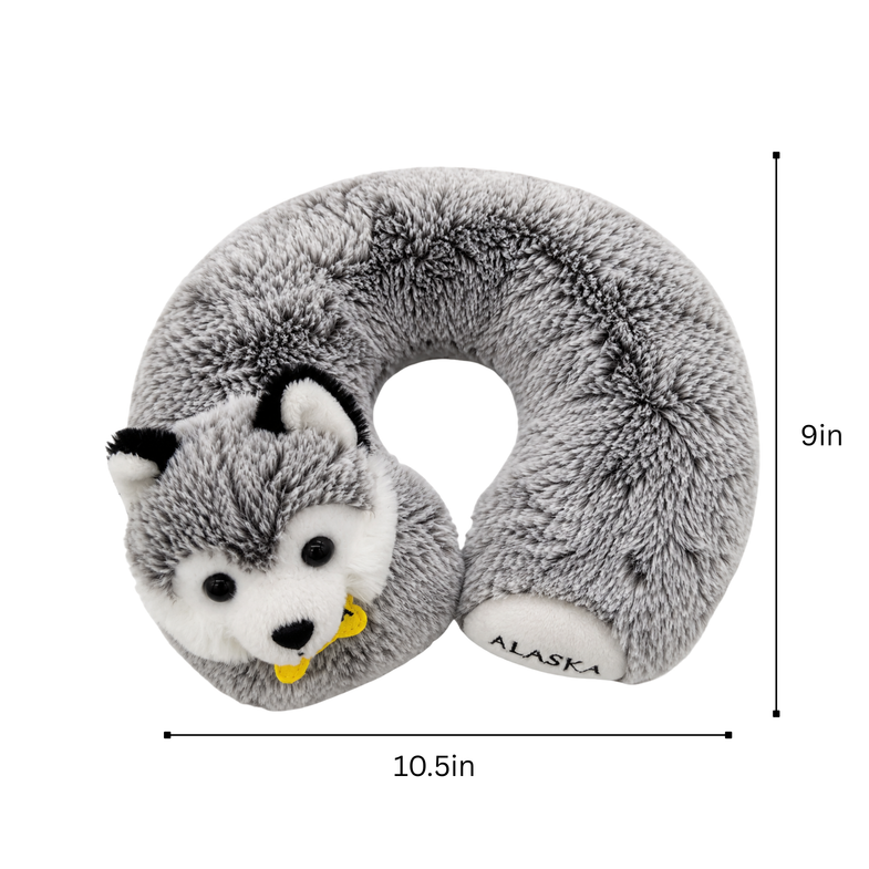 Alaska Husky Plush Neck Pillow