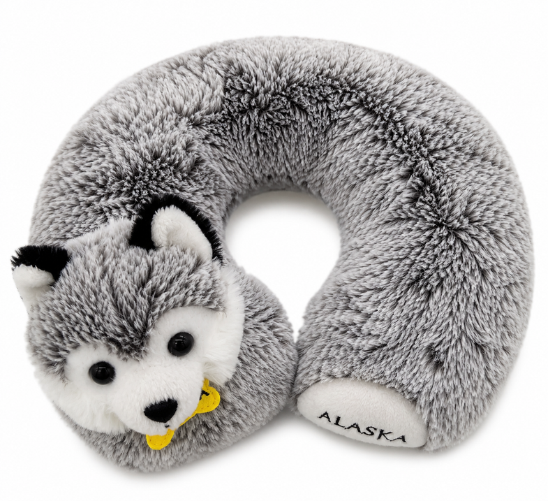 Alaska Husky Plush Neck Pillow