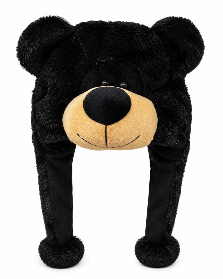 Alaska Black Bear Plush Hat