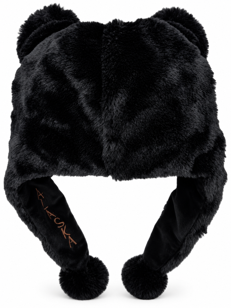 Alaska Black Bear Plush Hat
