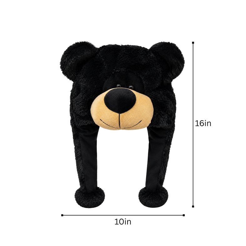 Alaska Black Bear Plush Hat