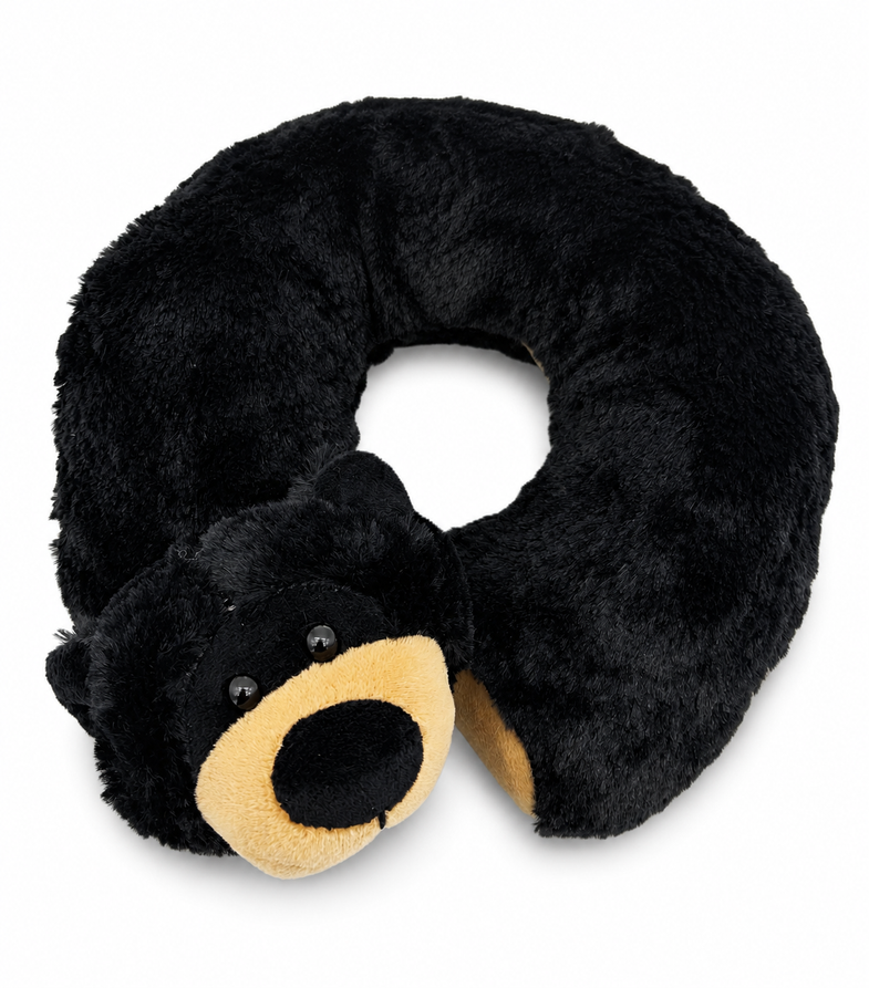 Alaska Black Bear Plush Neck Pillow