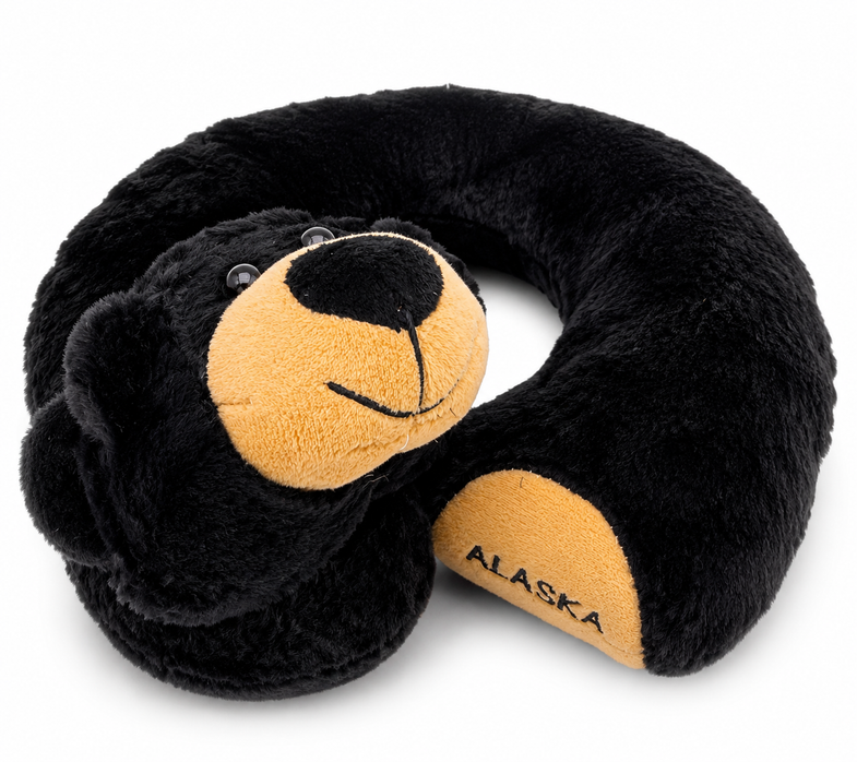 Alaska Black Bear Plush Neck Pillow
