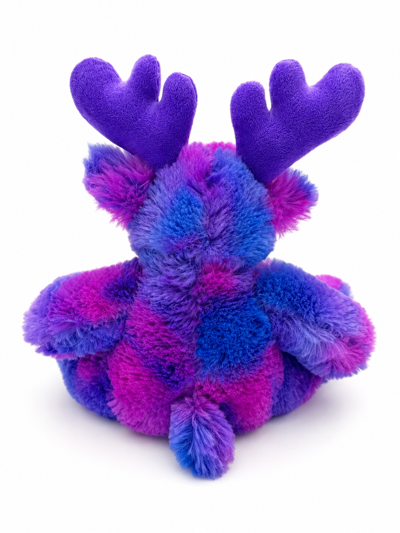 Alaska Purple Tie Dye Moose Plush