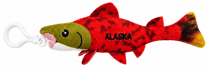 Alaska Salmon Plush Backpack Clip