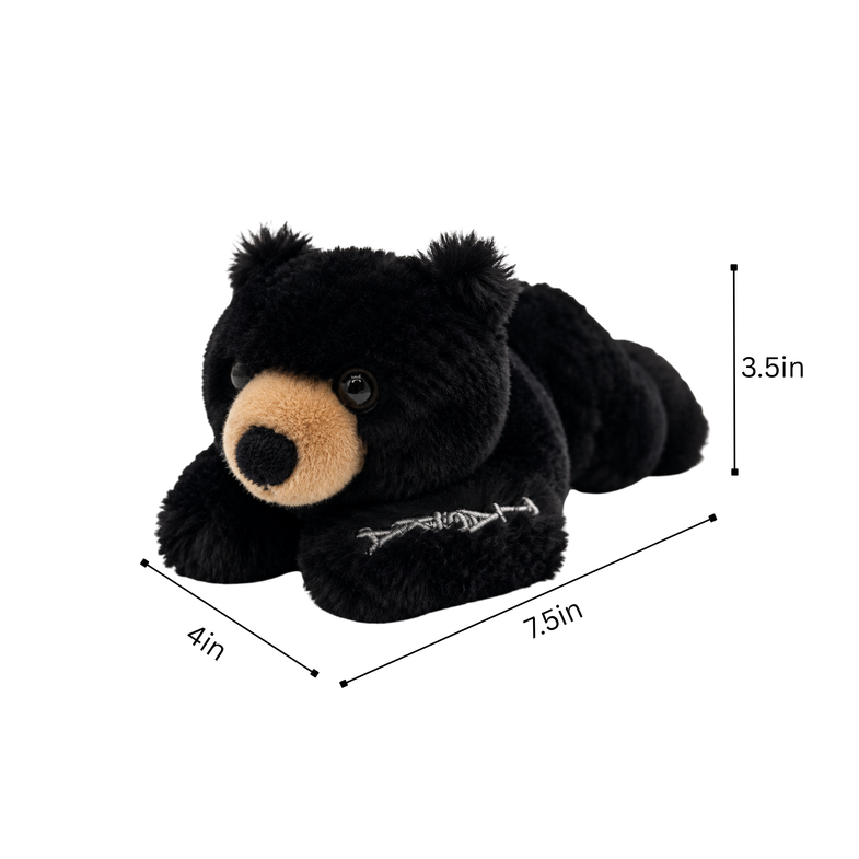 Alaska Laying Black Bear Plush