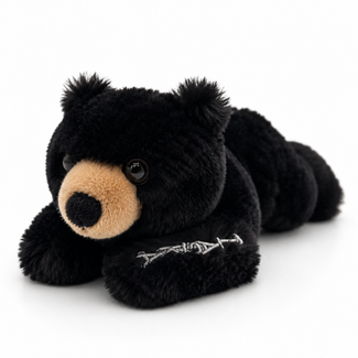 Alaska Laying Black Bear Plush