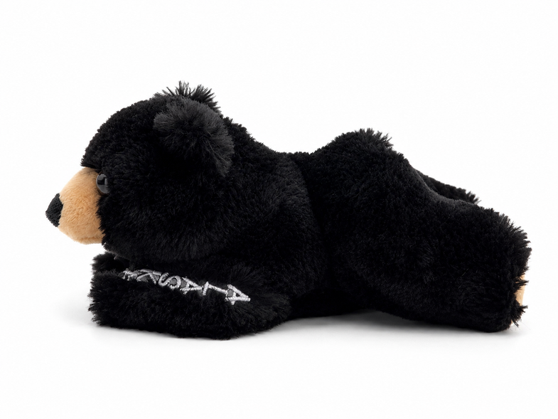 Alaska Laying Black Bear Plush