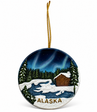 Alaska Cabin Plate Ornament
