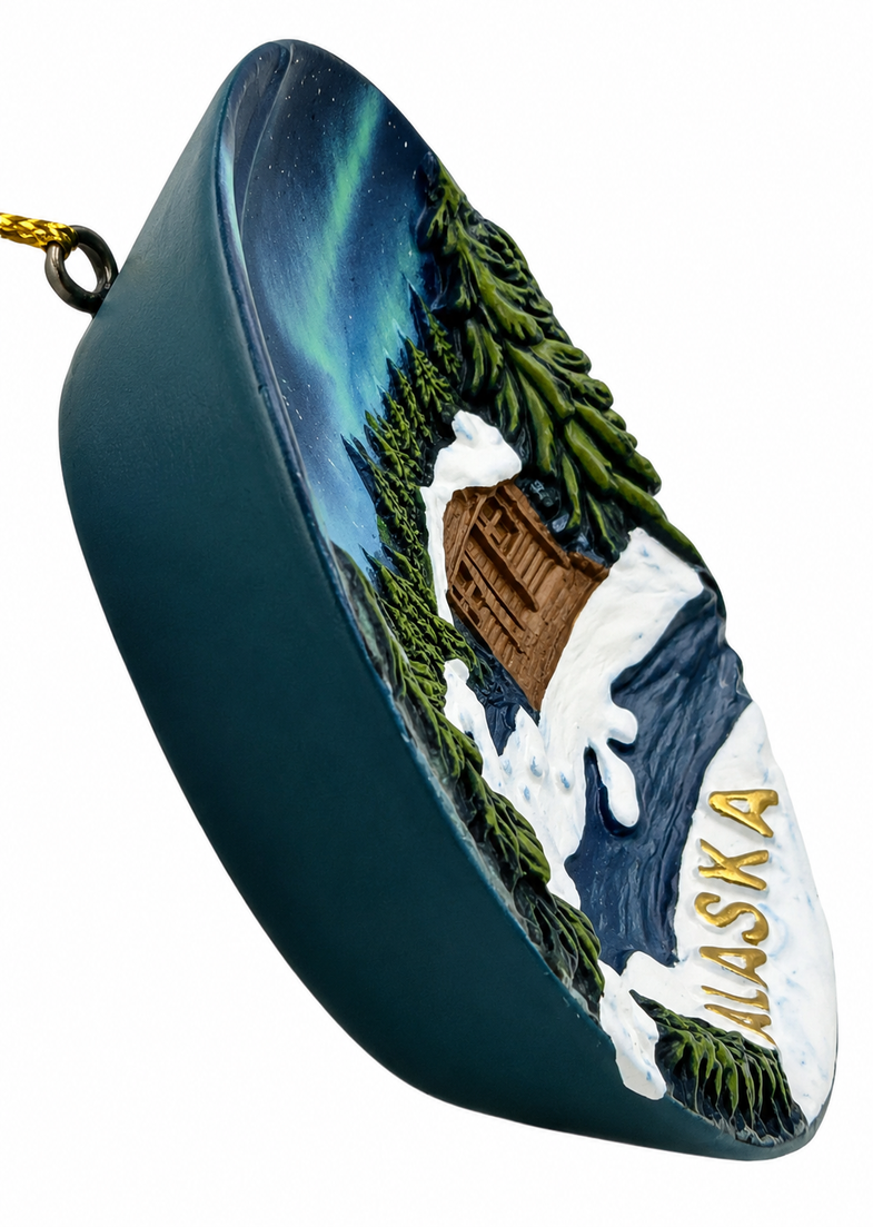 Alaska Cabin Plate Ornament