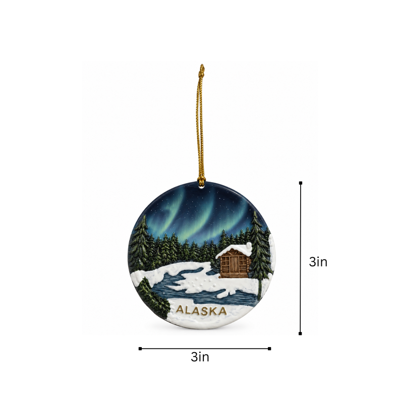 Alaska Cabin Plate Ornament
