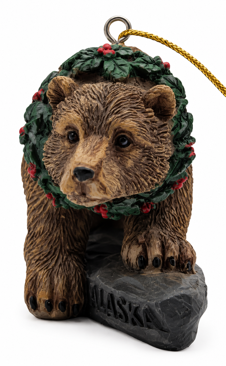 Alaska Grizzly Bear Ornament
