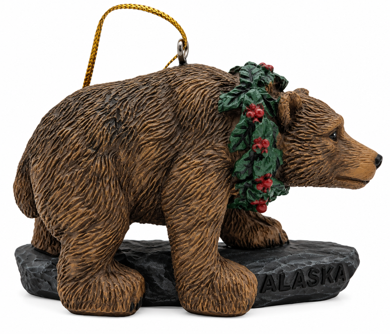 Alaska Grizzly Bear Ornament