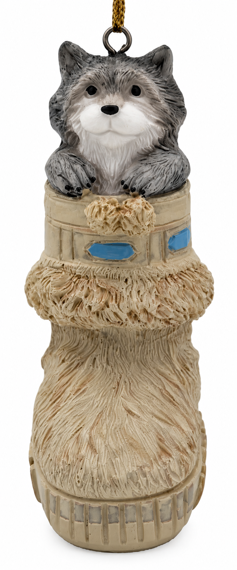 Alaska Husky in Mukluk Ornament