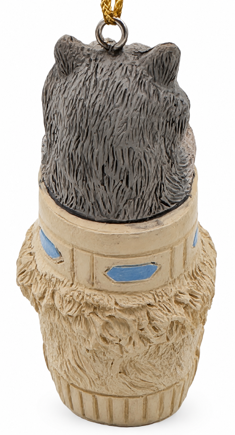 Alaska Husky in Mukluk Ornament