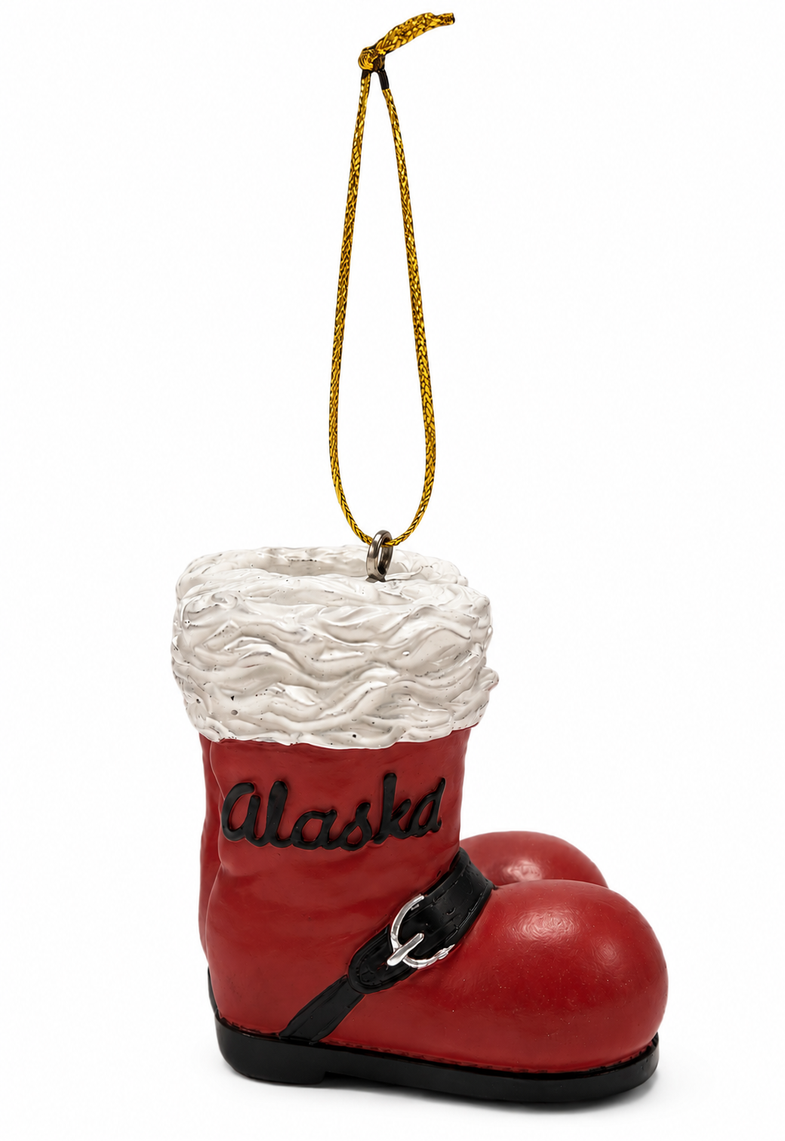 Alaska Santa Clause Boots Ornament