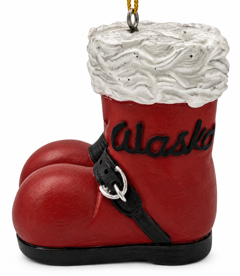 Alaska Santa Clause Boots Ornament