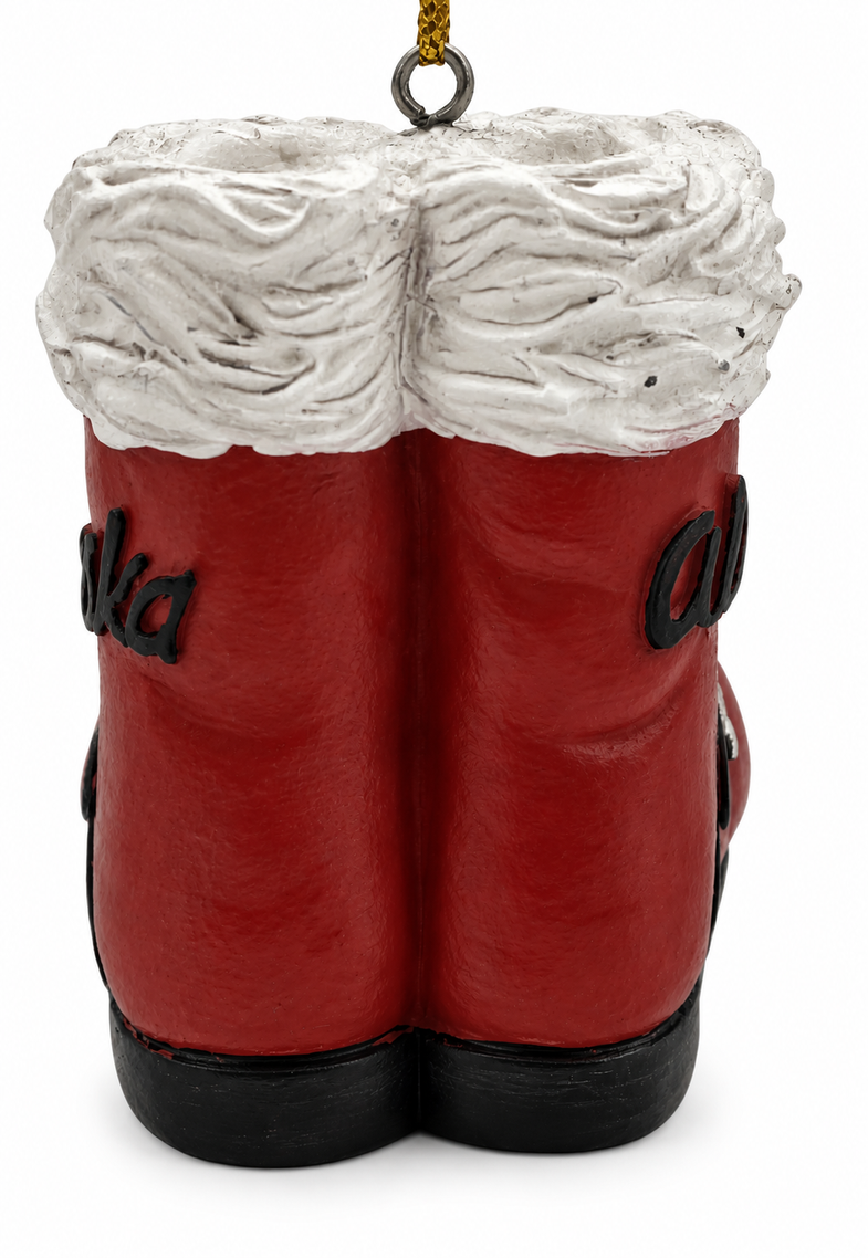 Alaska Santa Clause Boots Ornament