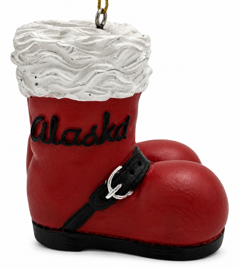 Alaska Santa Clause Boots Ornament