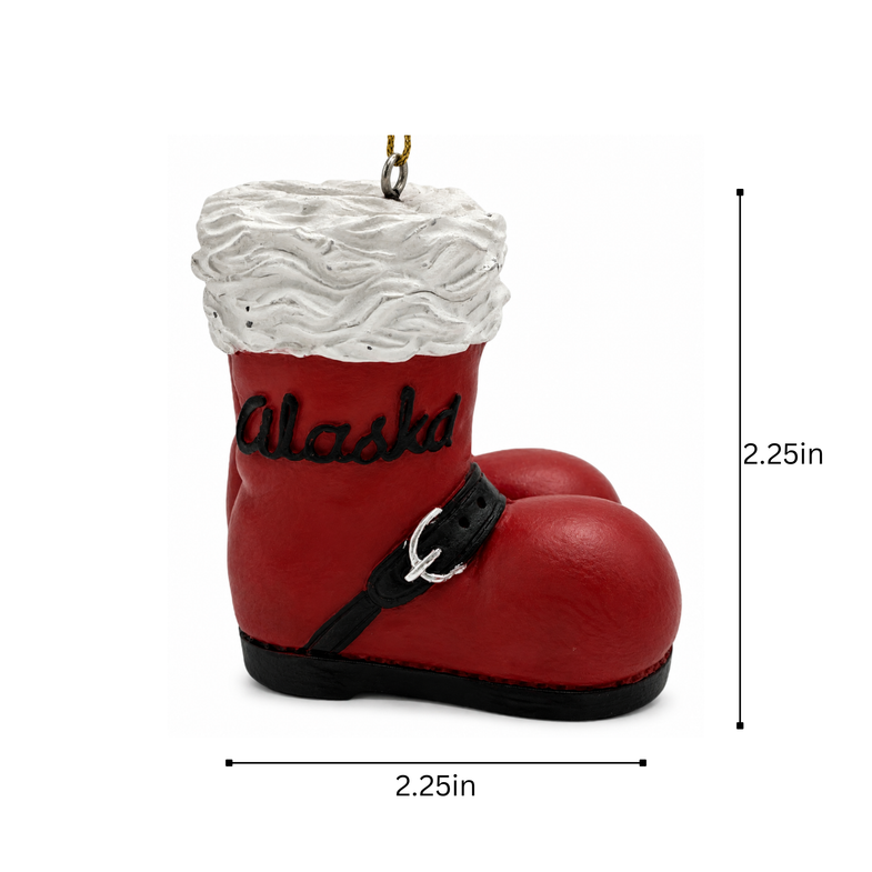 Alaska Santa Clause Boots Ornament