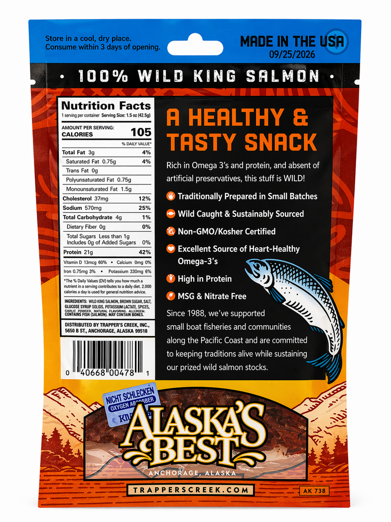 Alaska King Salmon Jerky 1.5oz