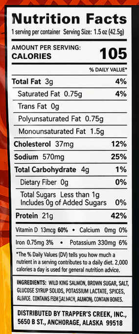 Alaska King Salmon Peppered Jerky 1.5oz