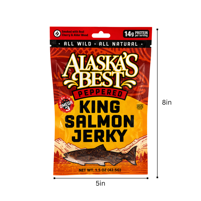 Alaska King Salmon Peppered Jerky 1.5oz