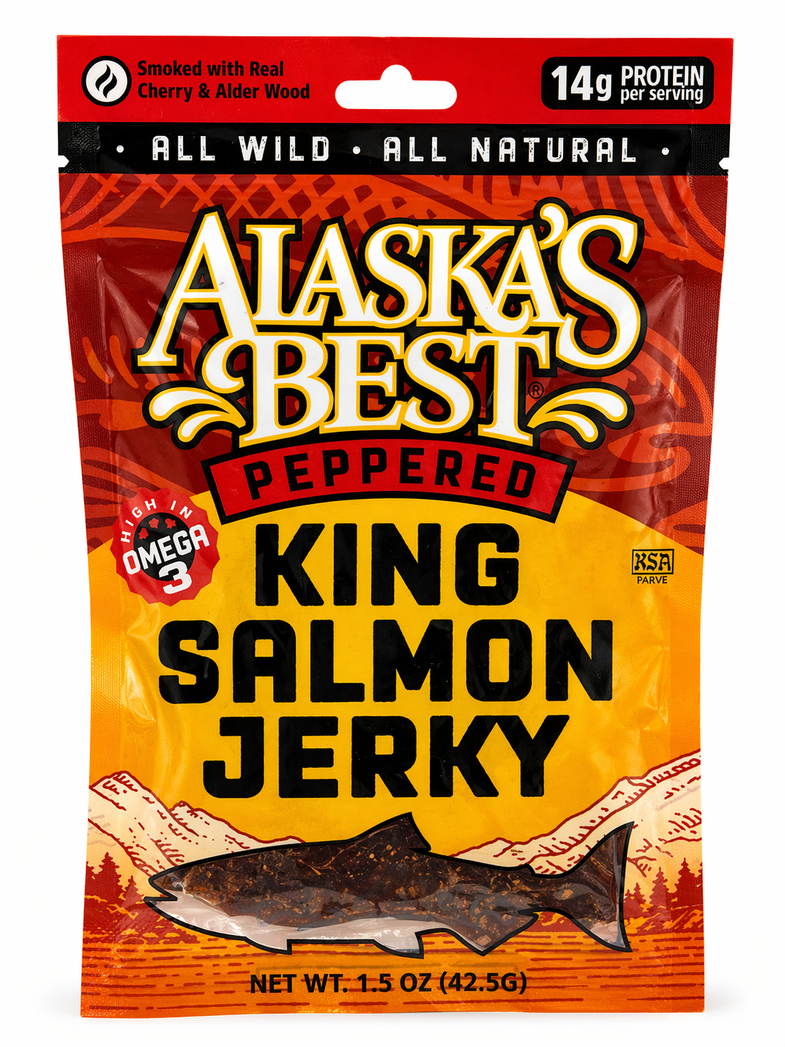 Alaska King Salmon Peppered Jerky 1.5oz