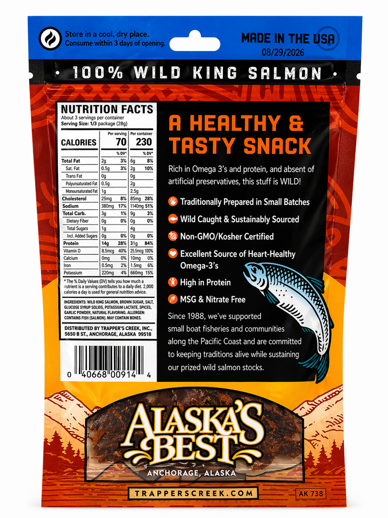 Alaska King Salmon Jerky 3oz