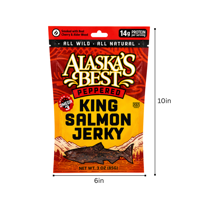 Alaska King Salmon Peppered Jerky 3oz
