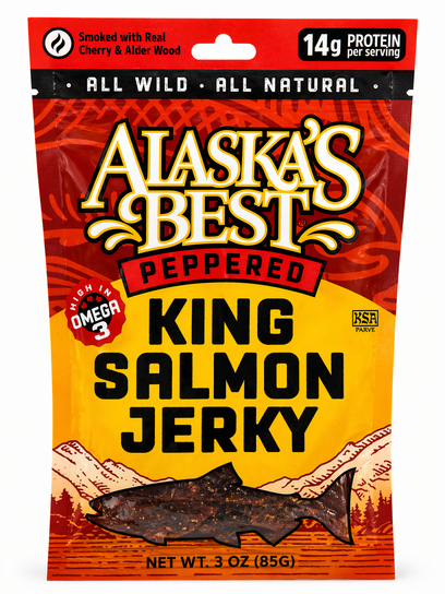 Alaska King Salmon Peppered Jerky 3oz
