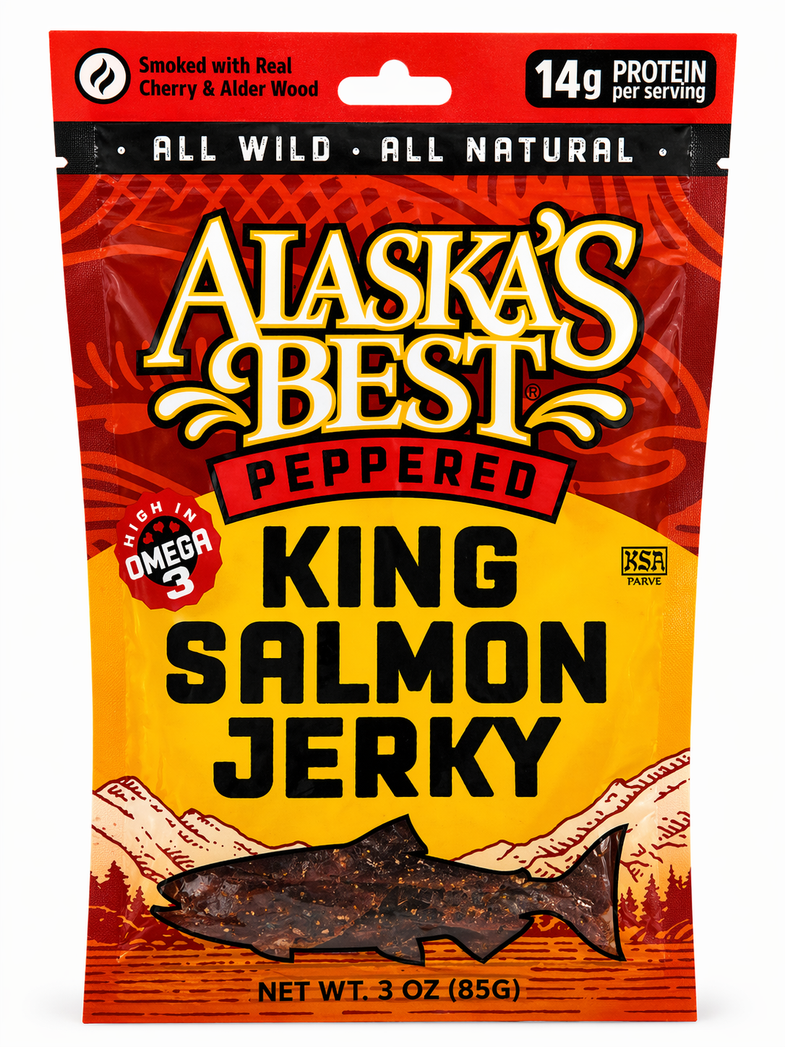 Alaska King Salmon Peppered Jerky 3oz