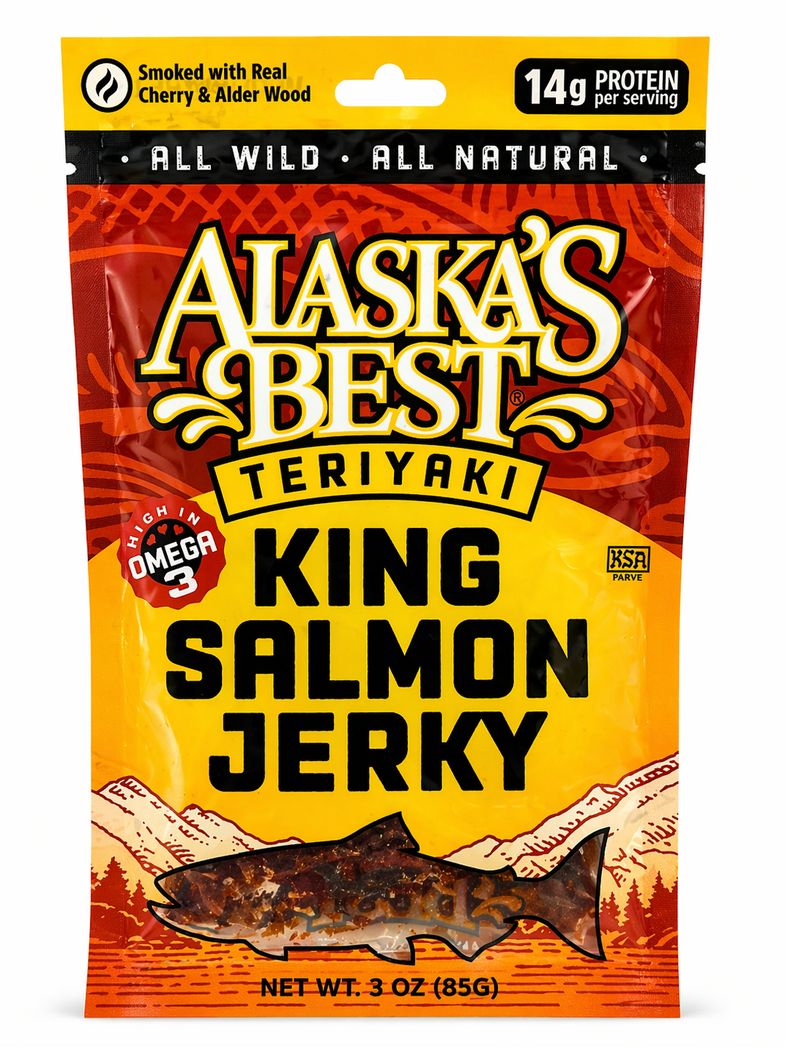 Alaska King Salmon Teriyaki Jerky 3oz