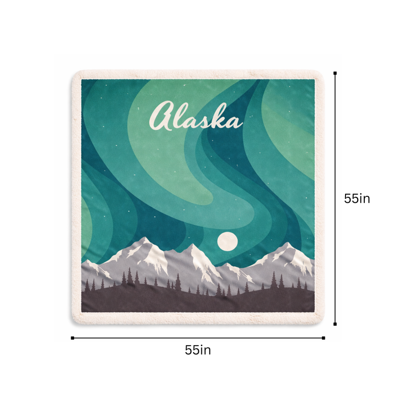 Alaska Aurora Sherpa Blanket