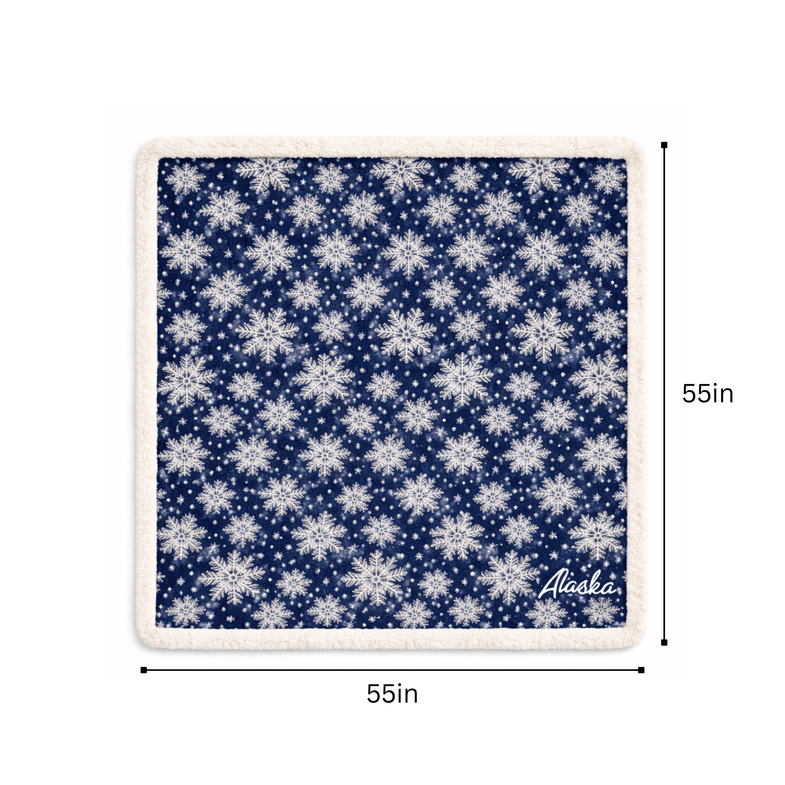 Alaska Snowflake Sherpa Blanket