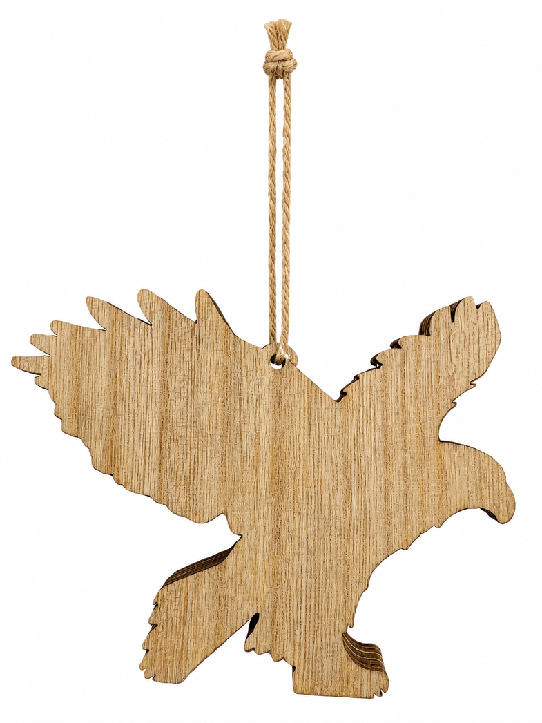 Alaska Wooden Eagle Ornament