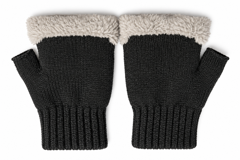 Alaska Black Convertible Mittens