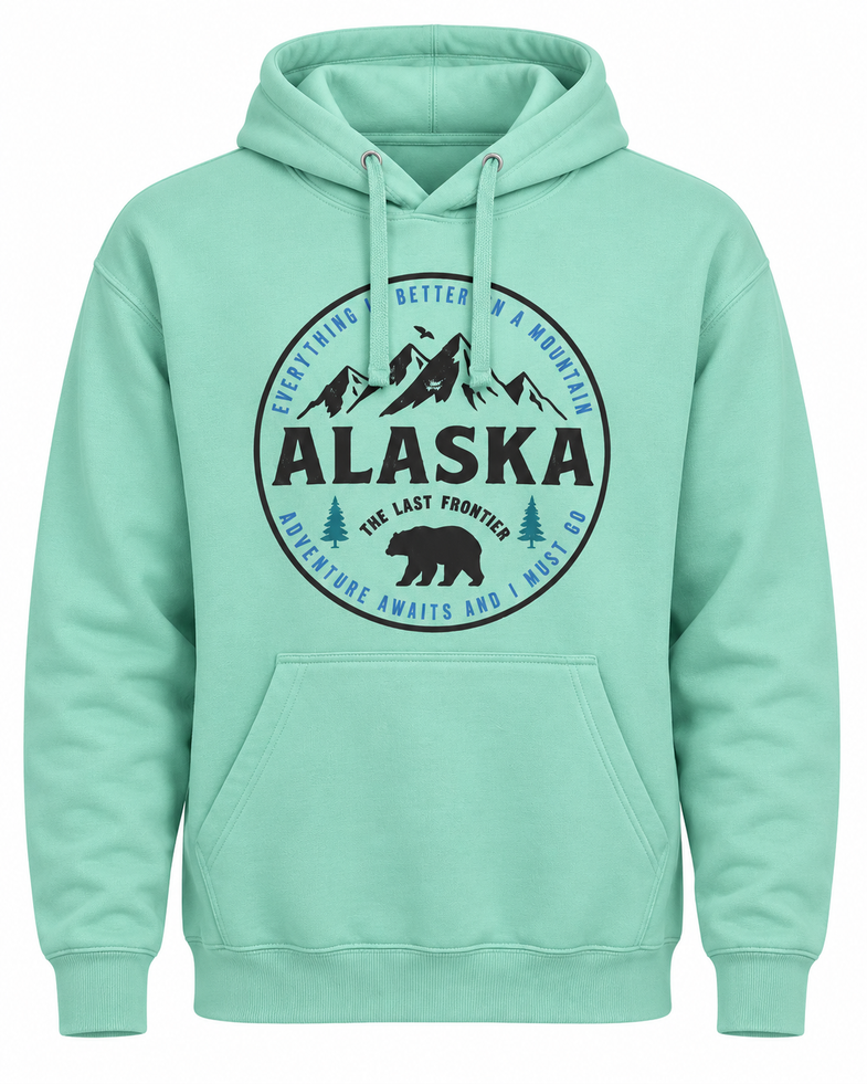 Alaska Adventure Awaits Adult Hoodies
