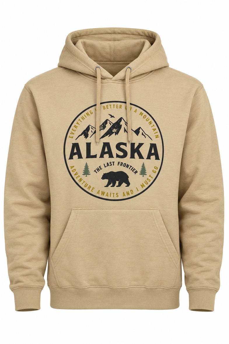 Alaska Adventure Awaits Adult Hoodies