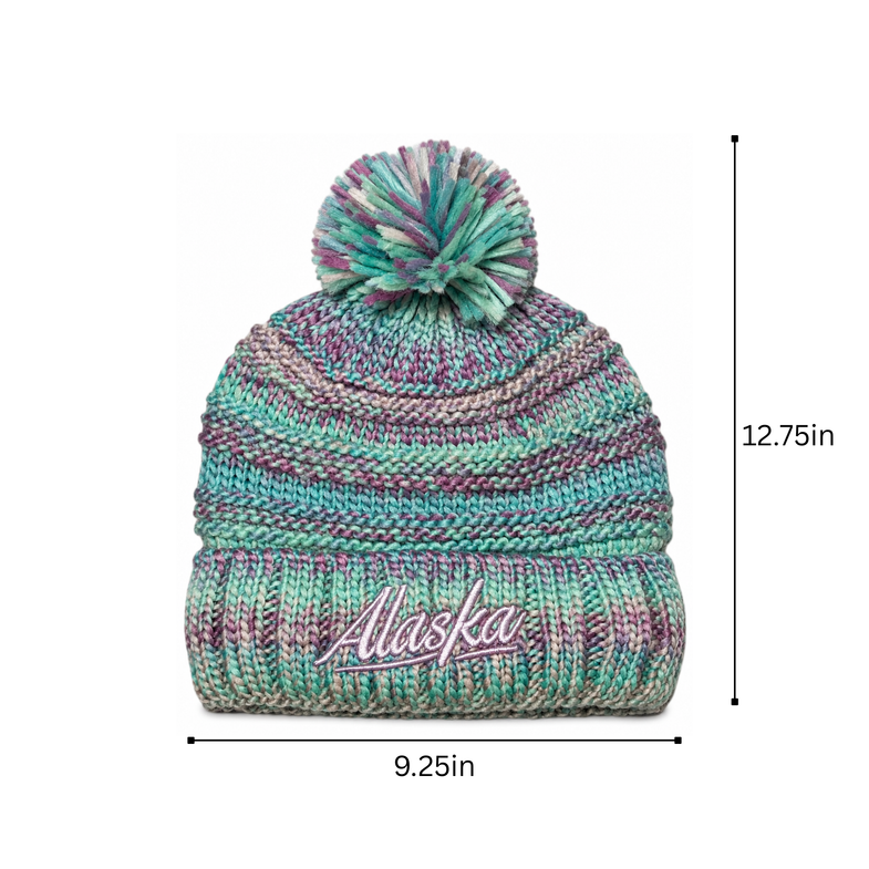 Alaska Blue Pom Beanie