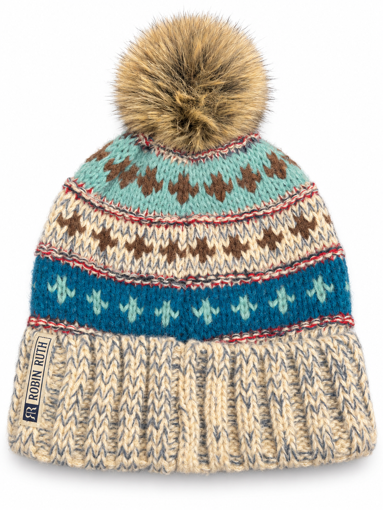Alaska Teal Pom Beanie